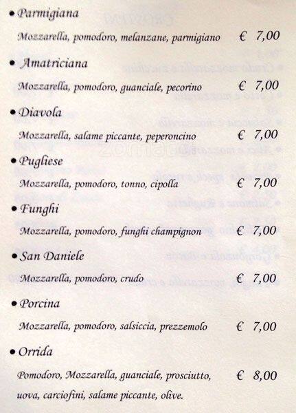 Menu di Al Trapezio Due 