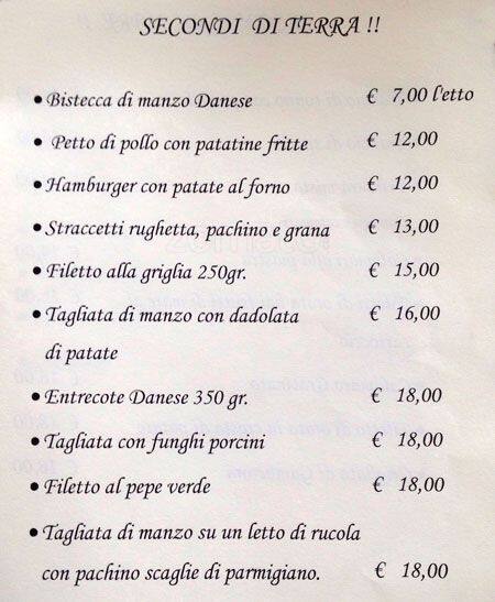 Menu di Al Trapezio Due 