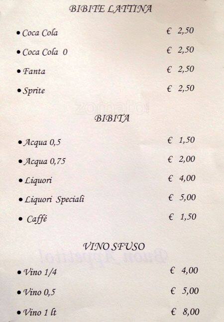 Menu di Al Trapezio Due 