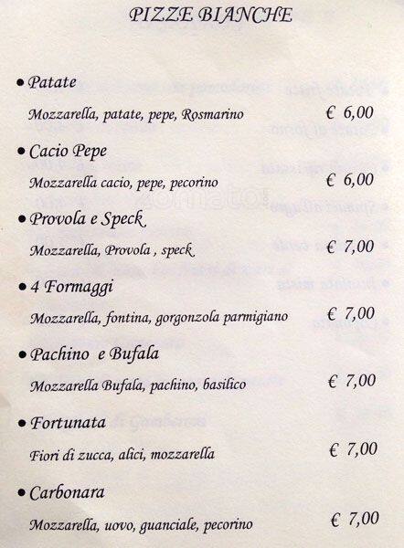 Menu di Al Trapezio Due 