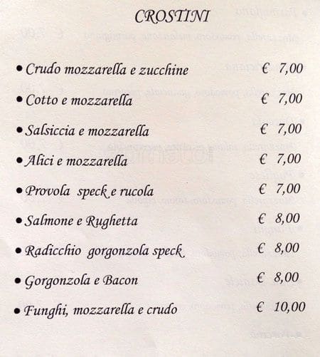 Menu di Al Trapezio Due 