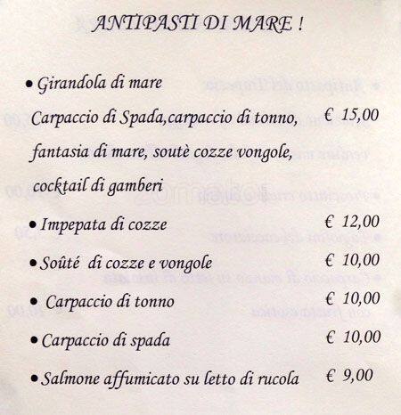 Menu di Al Trapezio Due 