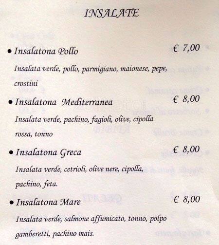 Menu di Al Trapezio Due 