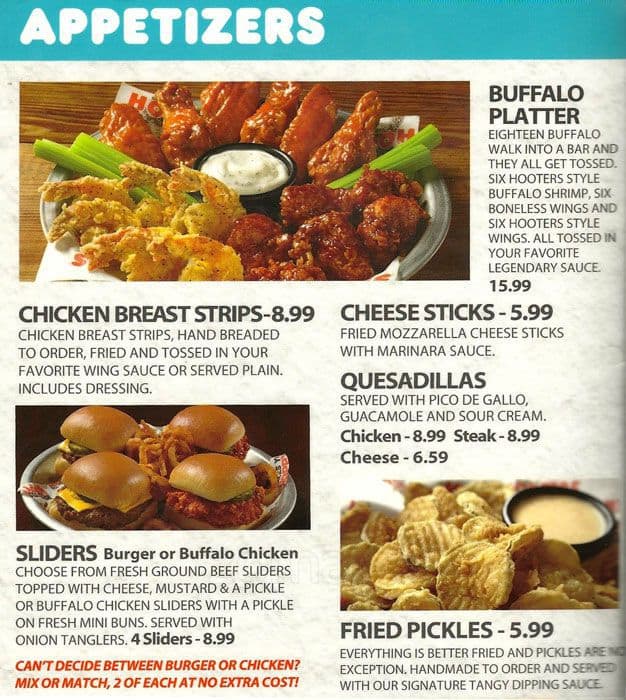 Hooters Menu, Menu For Hooters, West University Place, Houston ...