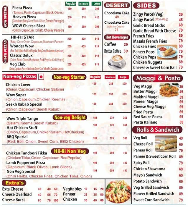 Wow Pizza Cafe | Siddharthnagar Locality, Naugarh