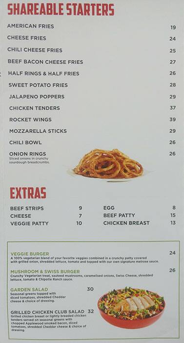 Johnny Rockets Menu, Menu for Johnny Rockets, Mussafah Sanaiya, Abu ...