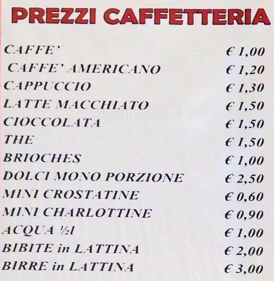 Menu di Panificio Maria Marinoni 