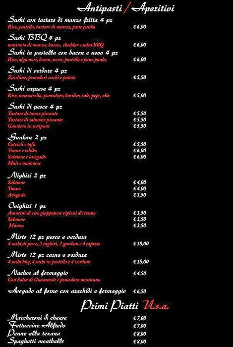 Menu di Asian Fusion Restaurant 