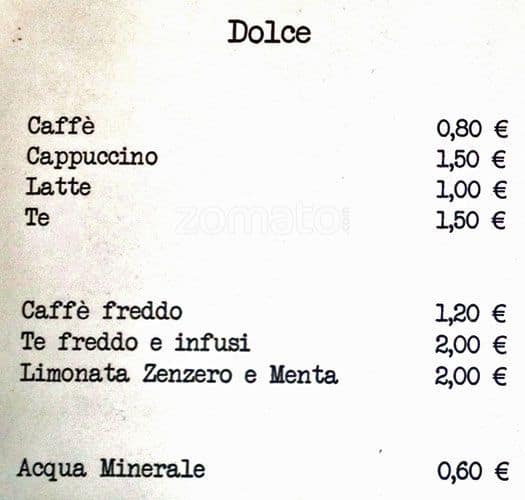 Menu di Dolce 