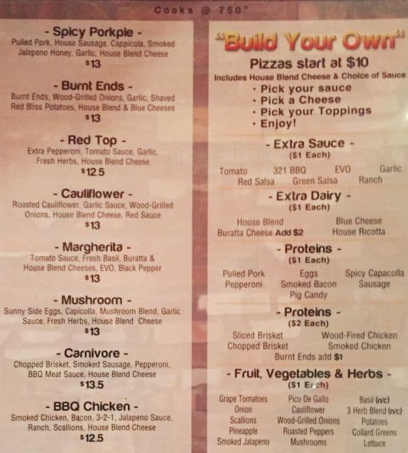 Menu at Bad Brads BBQ, Shelby charter Township