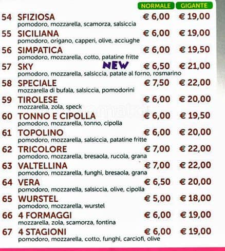 Menu di Mickey Mouse 