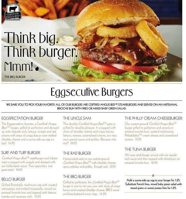 Menu at Eggspectation pub & bar, San Antonio