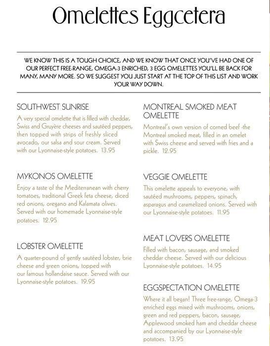 Menu at Eggspectation pub & bar, San Antonio