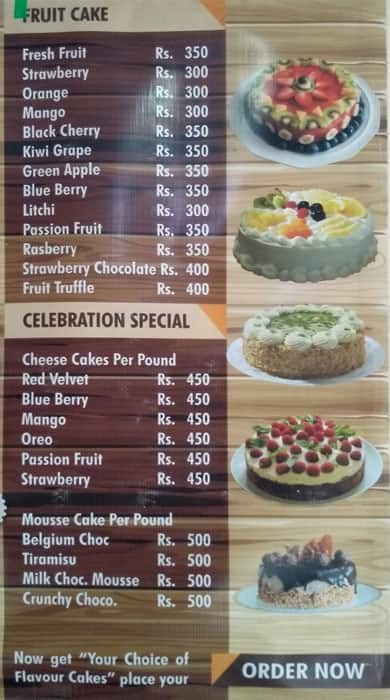 The Celebration Bakery Menu Menu For The Celebration Bakery Hiran Magri Udaipur