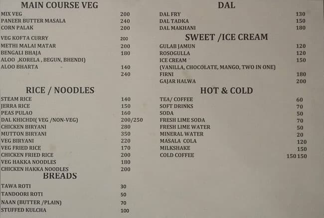 The Mark Hotel menu
