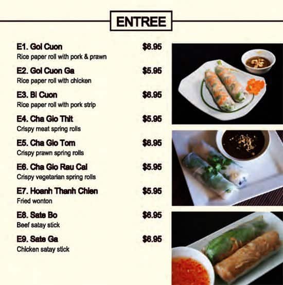 Phoever Vietnamese меню