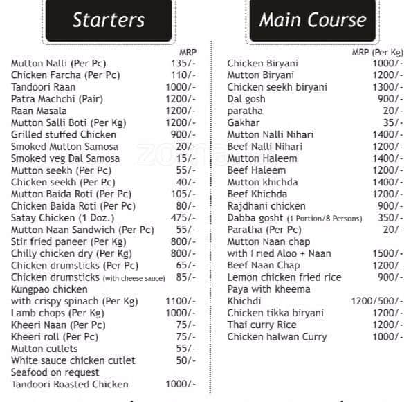 The Big Spread Menu, Menu for The Big Spread, Byculla, Mumbai - Zomato