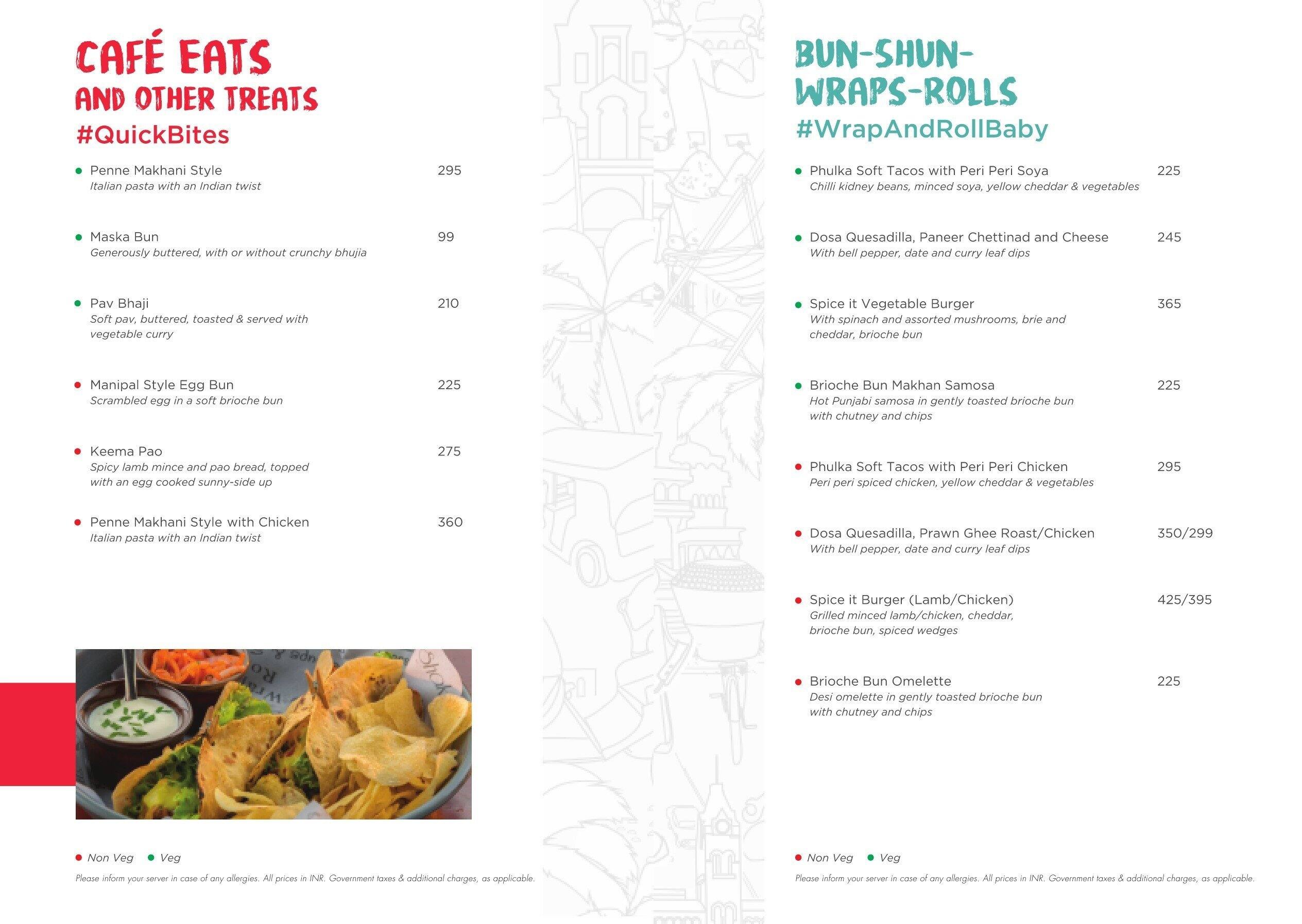 Spice It menu
