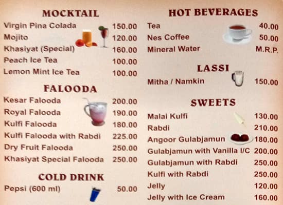 Khaasiyat The Paratha House menu