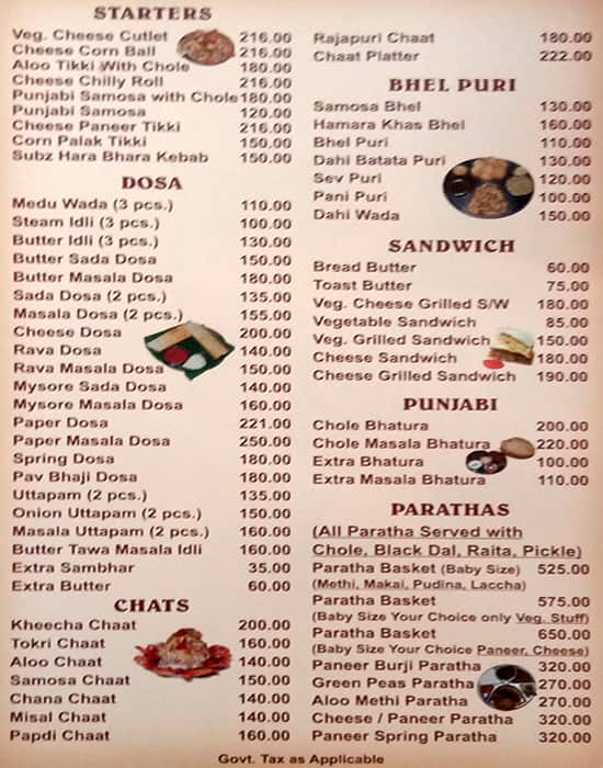 Khaasiyat The Paratha House menu