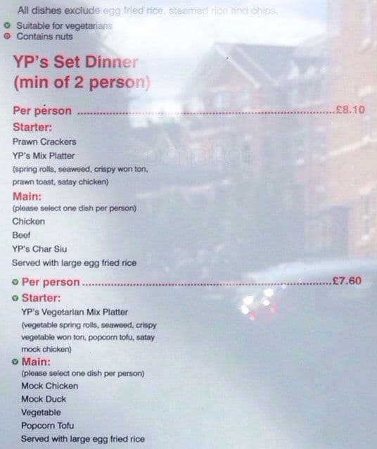 Yeopan’s Chinese Takeaway (Order Online) menu