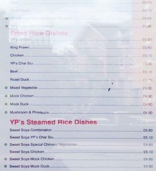 Yeopan’s Chinese Takeaway (Order Online) menu