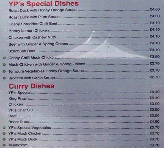 Yeopan’s Chinese Takeaway (Order Online) menu