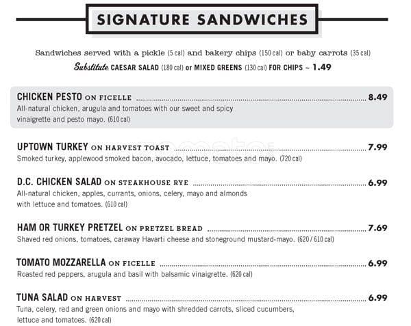 Menu at Corner Bakery, San Antonio, 255 E Basse Rd Ste 100