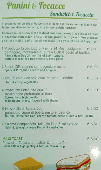 Menu di Verdi's 