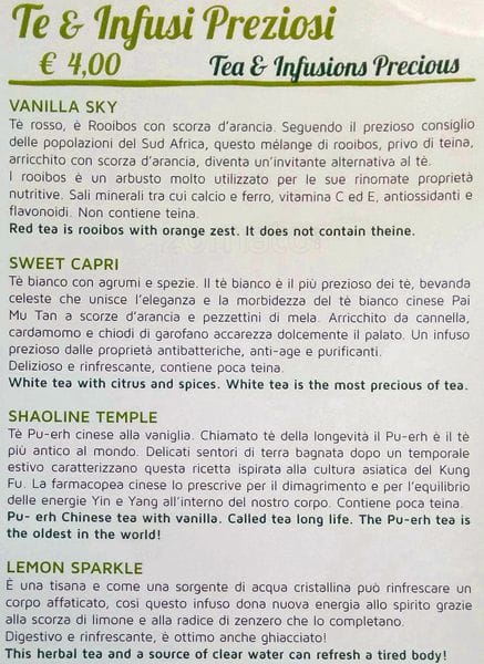 Menu di Verdi's 
