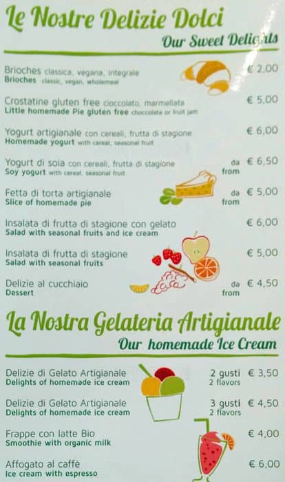 Menu di Verdi's 