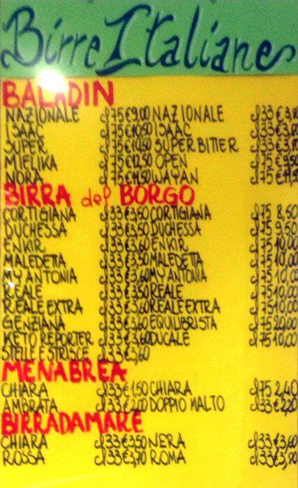 Menu di Isola del Gusto 