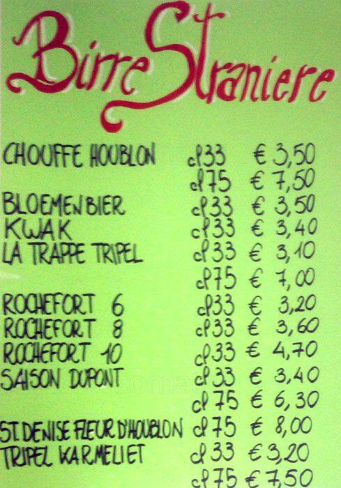 Menu di Isola del Gusto 