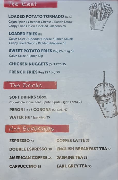 Menu of The Burger Joint TBJ Atlantis The Palm Palm Jumeirah Dubai