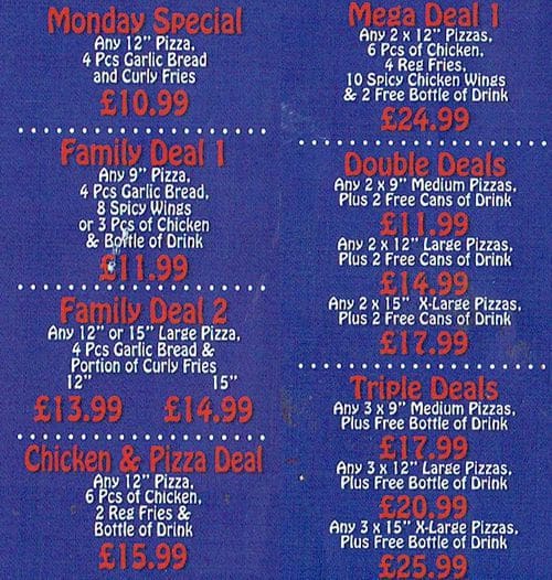 HFC menu
