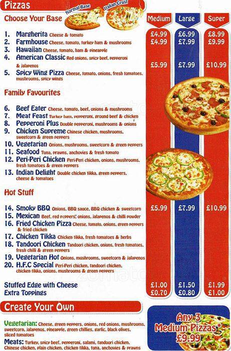 HFC Menu, Menu for HFC, Walthamstow, London - Zomato UK