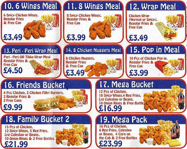 HFC menu