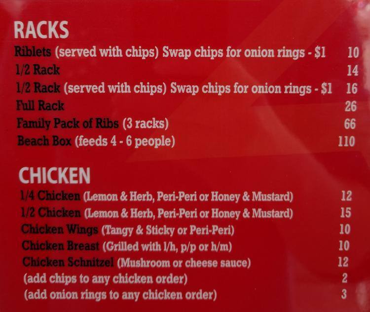 Rack n Roll Ribs Menu, Menu for Rack n Roll Ribs, Browns Bay, Auckland Menumania/Zomato