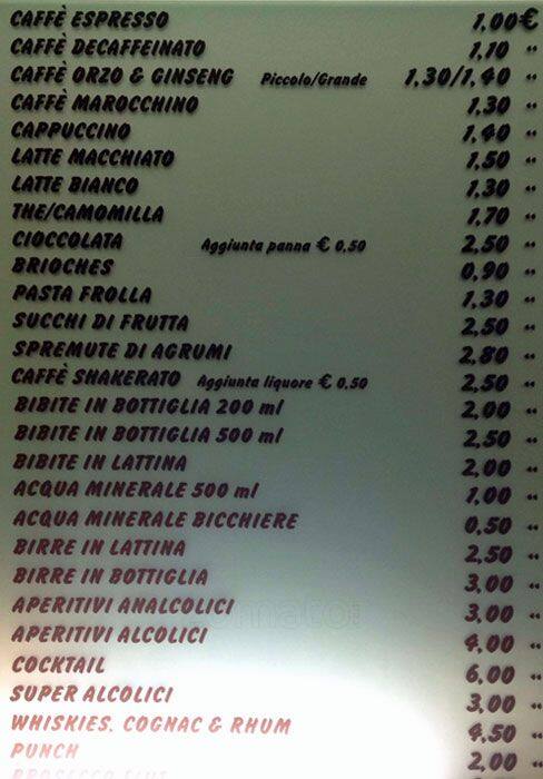 Menu di Melaverde 