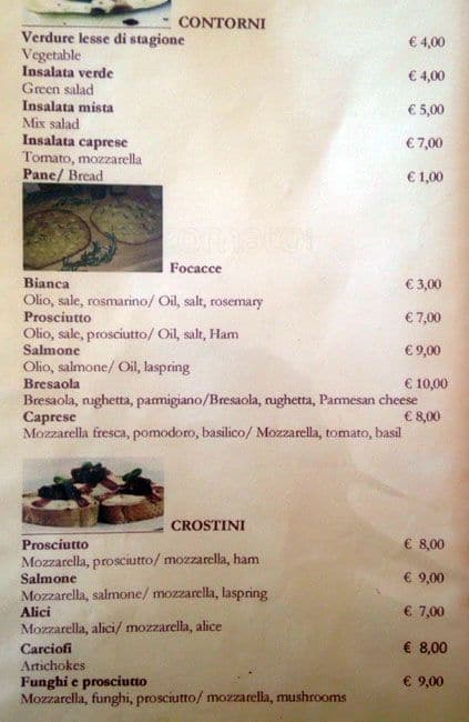 Menu di Ristorante Pizzeria Jasmine 