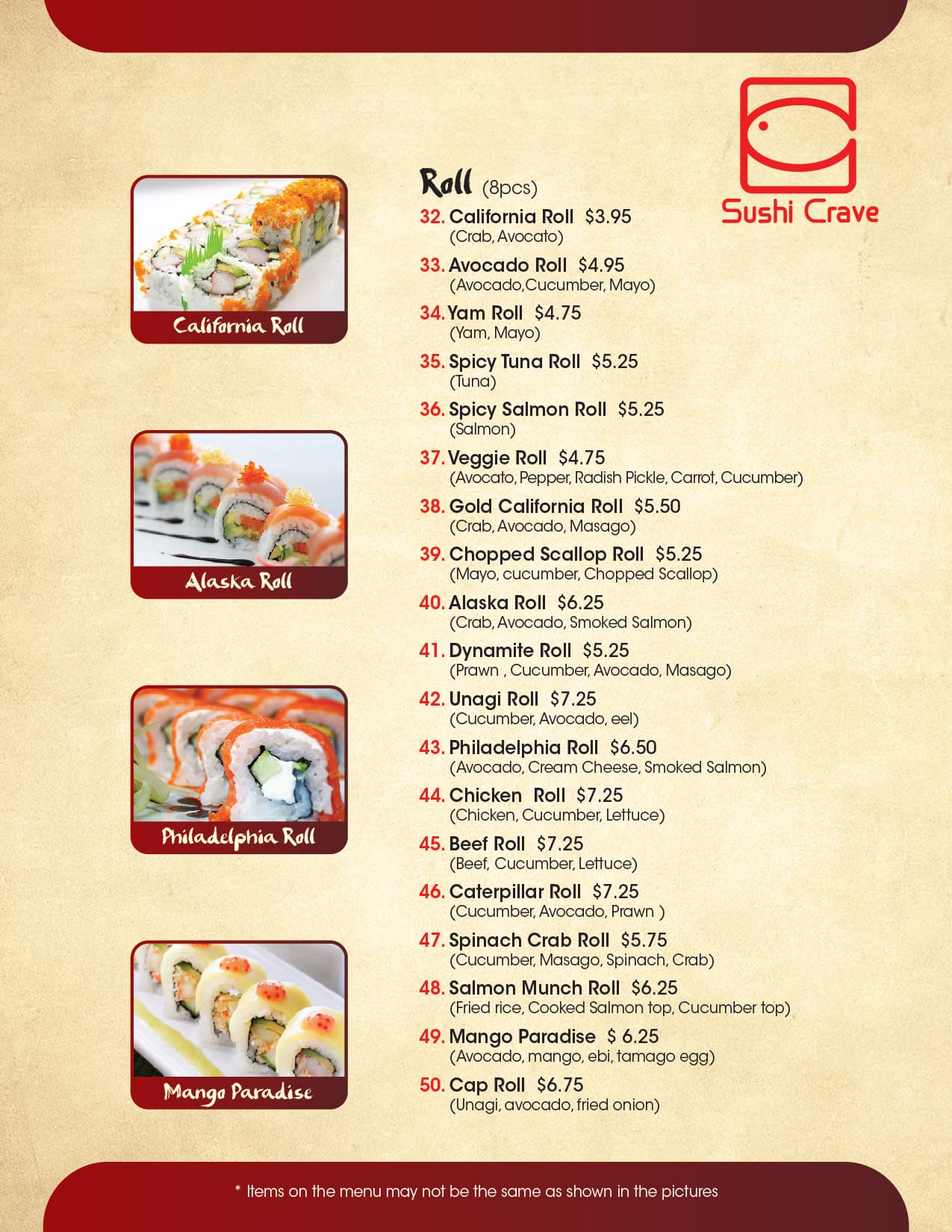 Sushi Crave Menu, Menu for Sushi Crave, Midnapore, Calgary - Urbanspoon ...