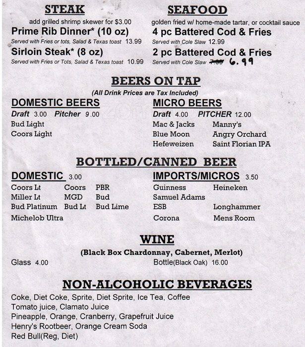 Hammer Time Bar & Grill Menu Urbanspoon/Zomato