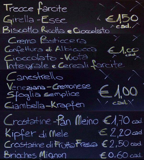 Menu di Sgroi Panificio & Pasticceria 