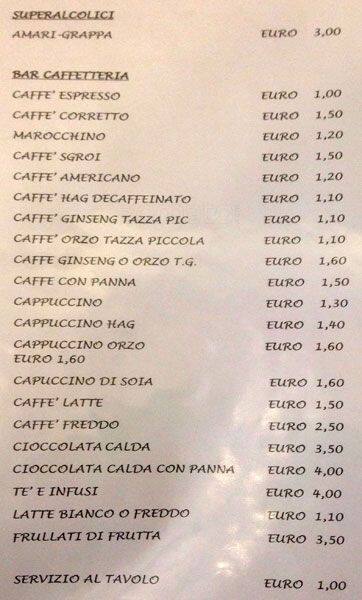 Menu di Sgroi Panificio & Pasticceria 