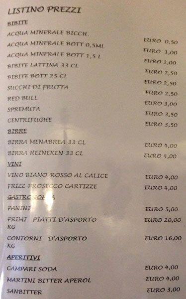 Menu di Sgroi Panificio & Pasticceria 