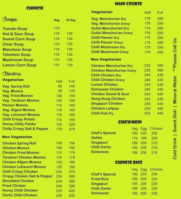 5 Hot Chillies Menu, Menu for 5 Hot Chillies, Sector 19, Dwarka, New ...