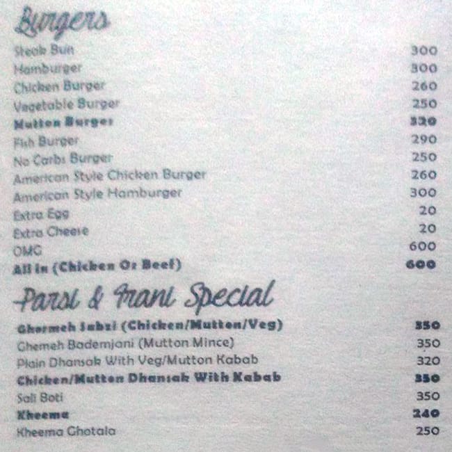 Cafe Universal RESTAURANT &BAR menu
