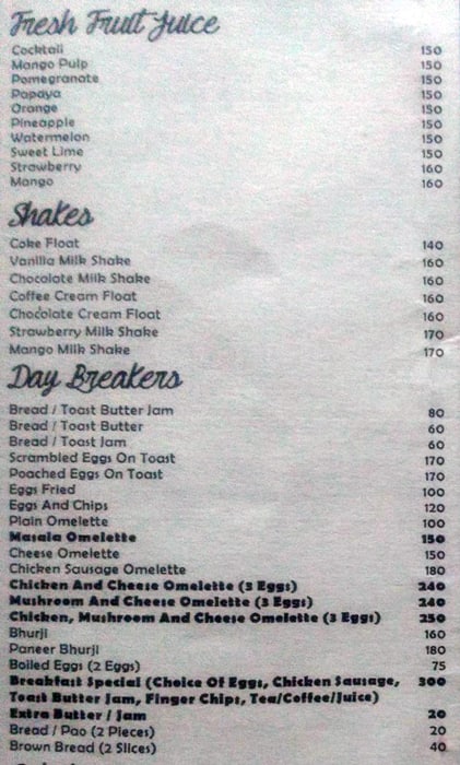 Cafe Universal RESTAURANT &BAR menu