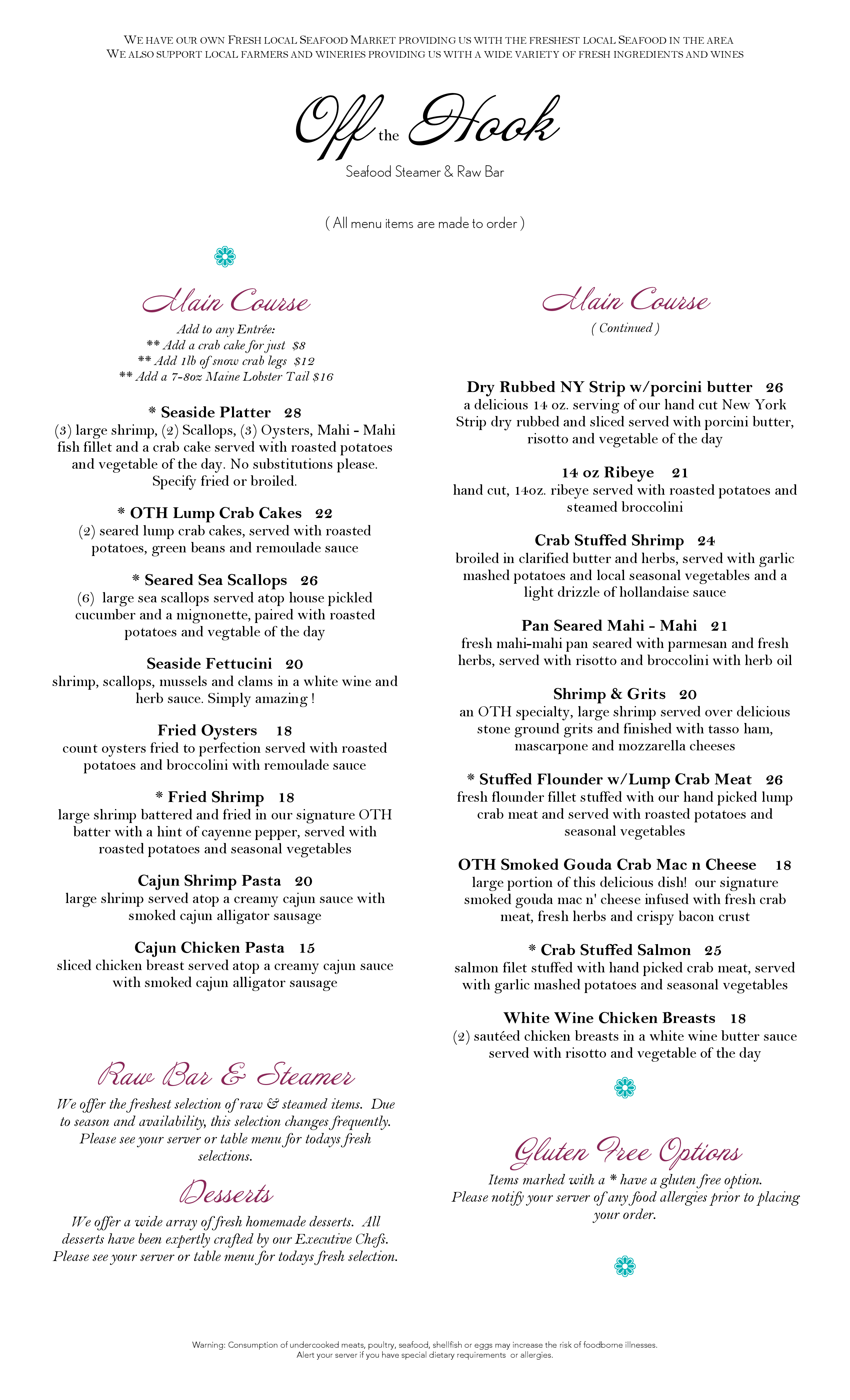 Off The Hook Hammond Menu - ua3p1ue