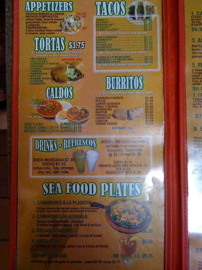 Taqueria El Charro Menu, Menu for Taqueria El Charro, Alamo Heights